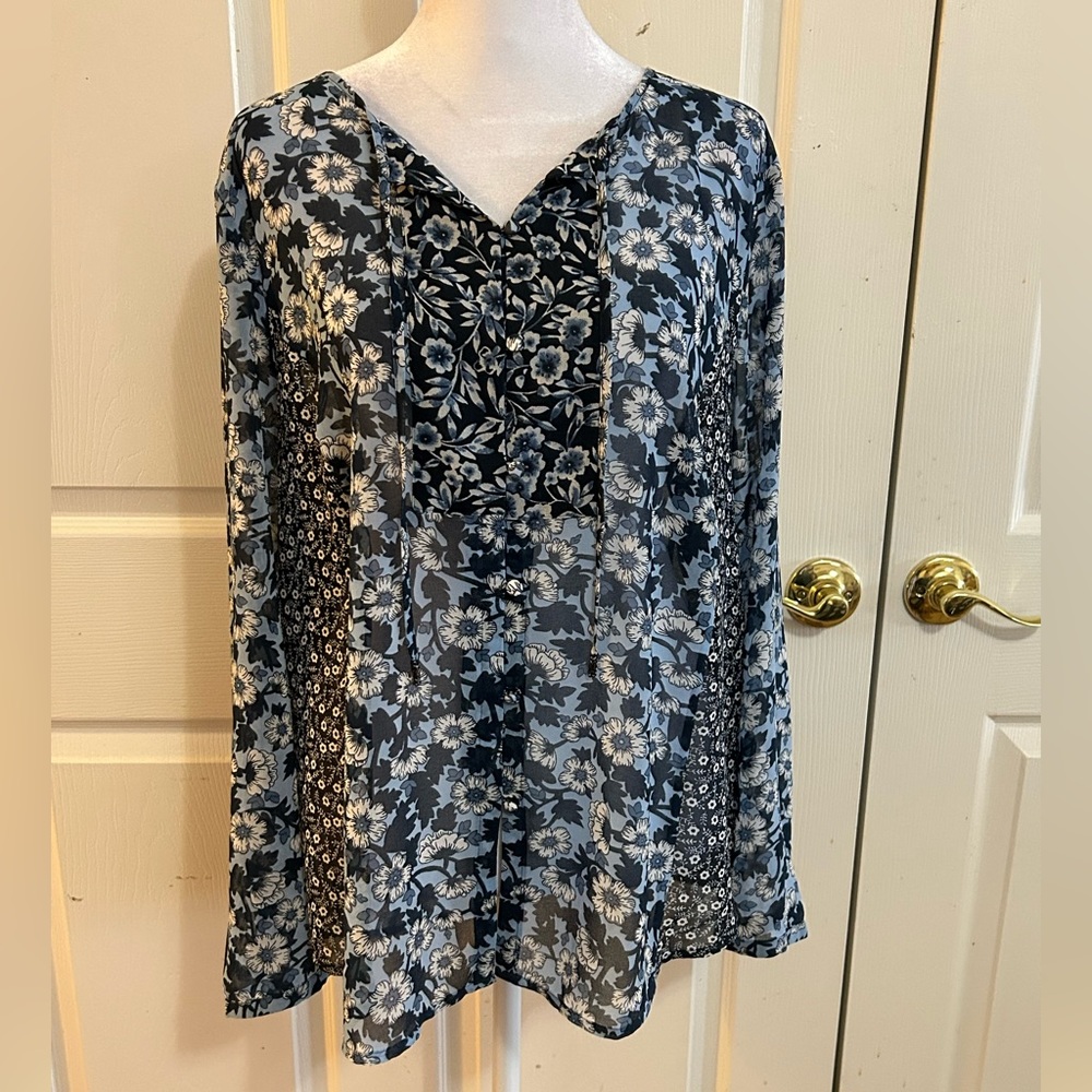 J. Jill floral blouse, Large Petite